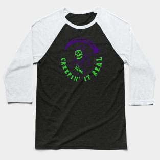 Creepin it Real - Halloween Neon Baseball T-Shirt